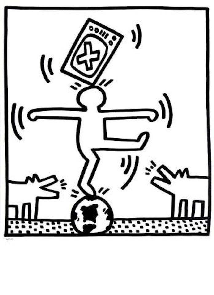 Untitled (from Lucio Amelio Gallery Catalogue) ,
1983 by Keith Haring