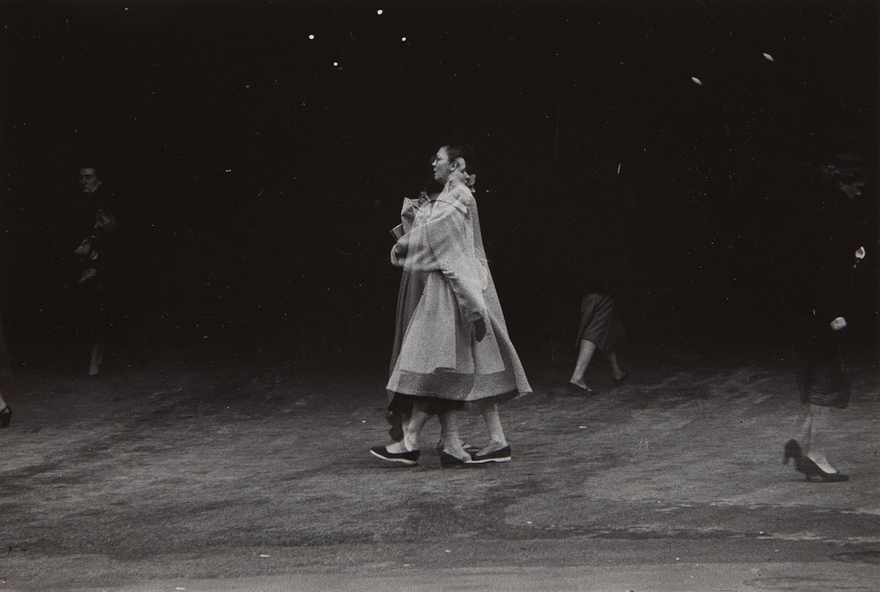 Chicago (multiple exposure of women walking) by Harry Callahan
