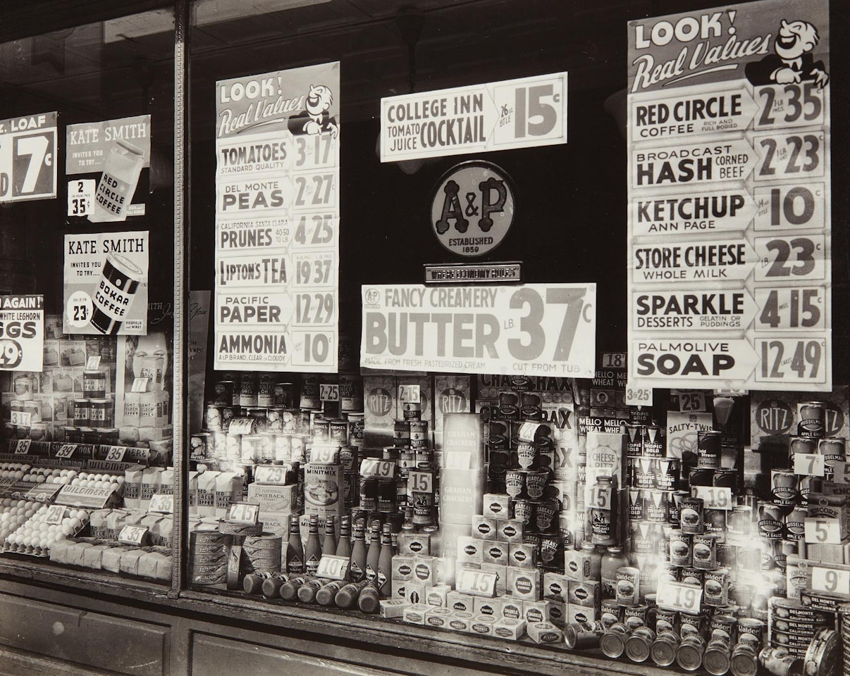 A & P, Great Atlantic and Pacific Tea Company, New York by Berenice Abbott