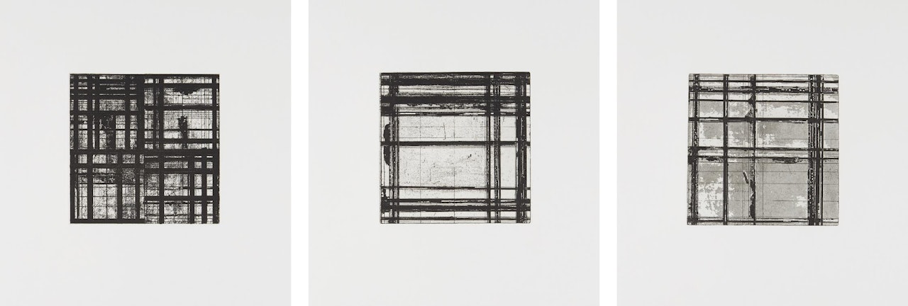 Tiles: three plates by Brice Marden