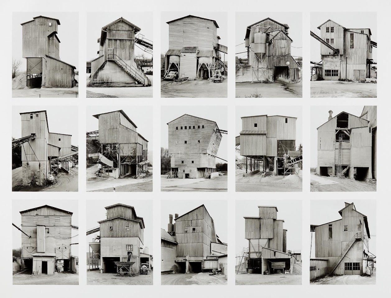 Kies-und Schotterwerke (Gravel Plants), Image III, from Typologies by Bernd & Hilla Becher
