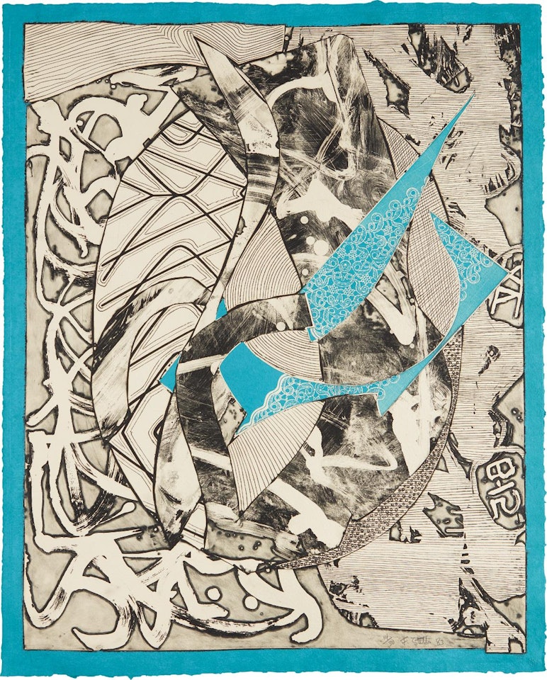 Swan Engraving Blue, from Swan Engravings by Frank Stella