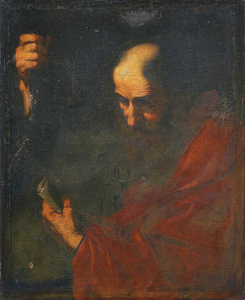 A hermit saint by Neapolitan School