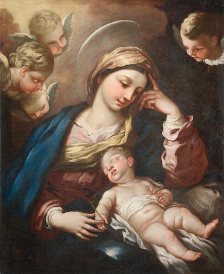 The Madonna and Child with Angels by Circle of Luca Giordano