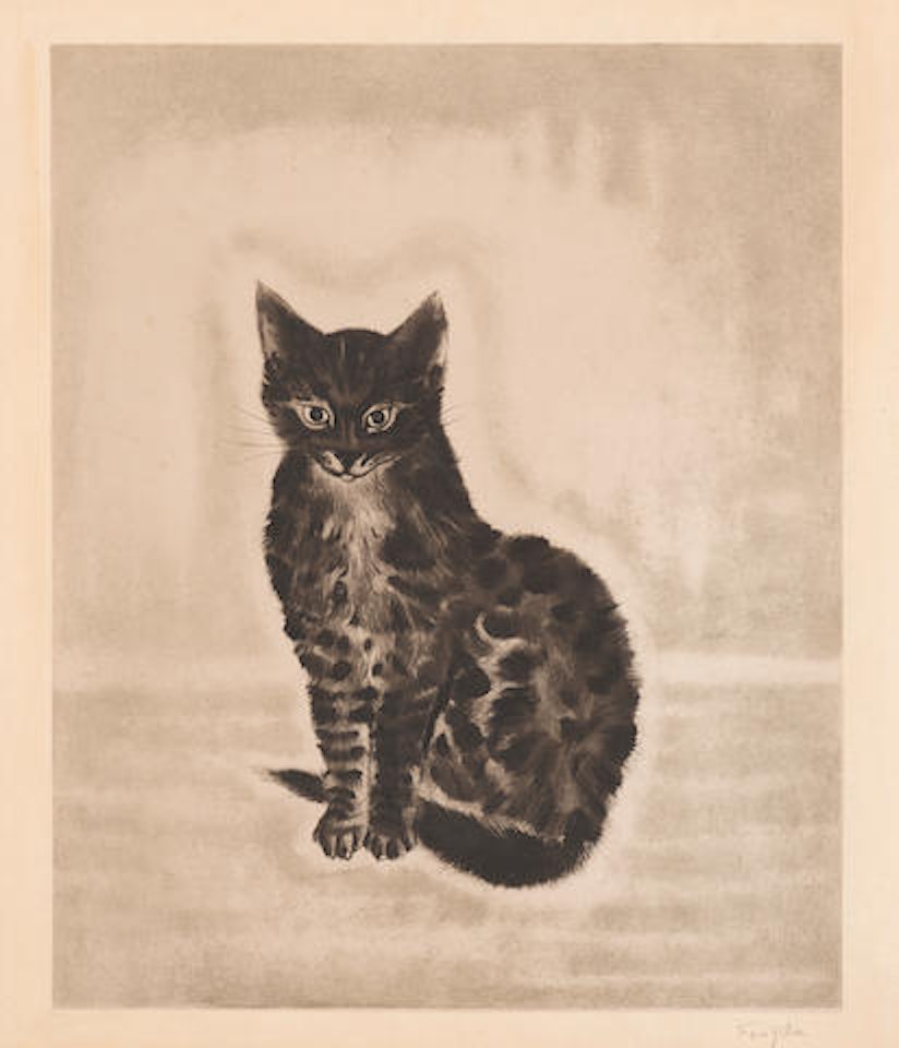 Chat Noir by Leonard Tsuguharu Foujita
