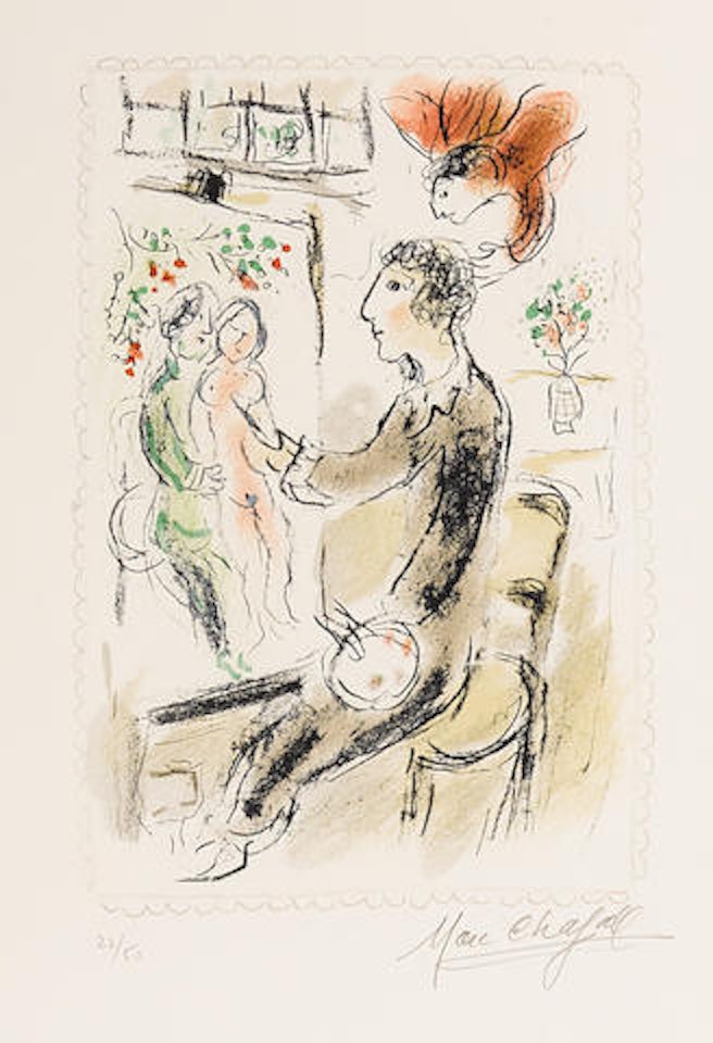 Le peintre blue by Marc Chagall