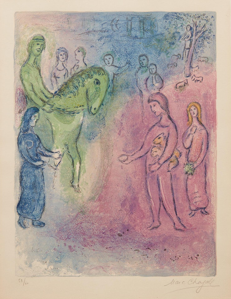 Arrivée de Dionysophane (The Arrival of Dionysophanes), from Daphnis and Chloé by Marc Chagall