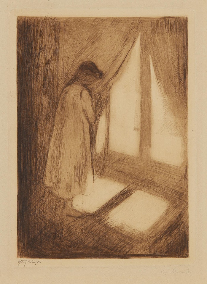 The Girl at the Window (Das Mädchen am Fenster) by Edvard Munch