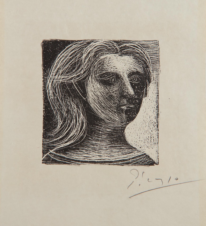 Tête de femme (Head of a Woman), from Picasso, dessins (Picasso, Drawings) by Pablo Picasso