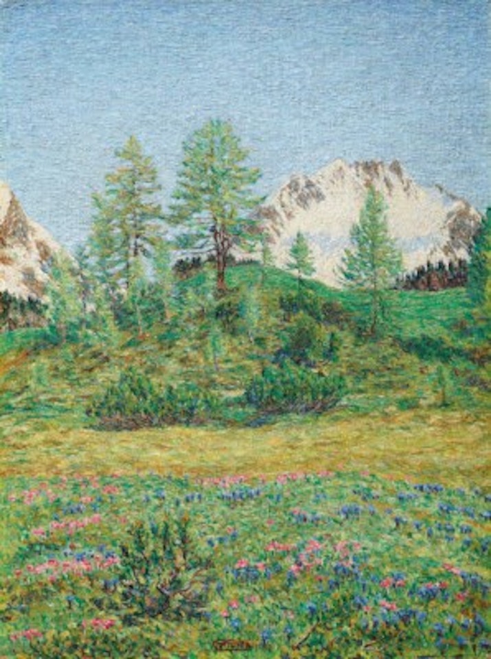 Maloja im Sommer by Gottardo Segantini