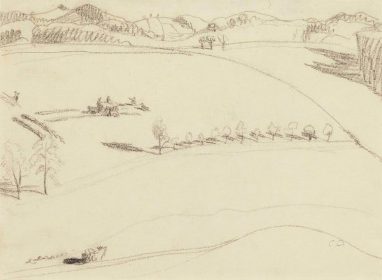 Landschaft mit Heuernte by Cuno Amiet