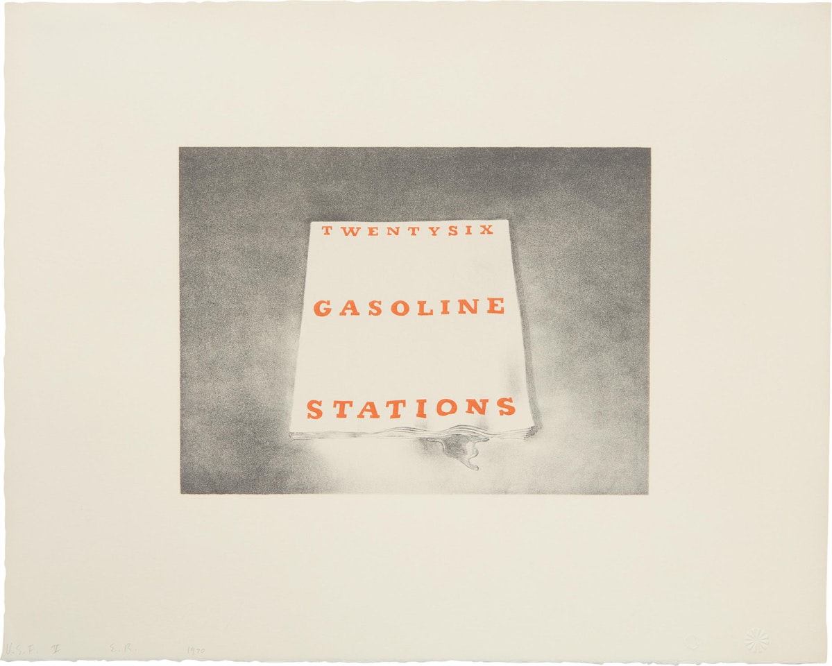 Twentysix Gasoline Stations, from Book Covers by Ed Ruscha