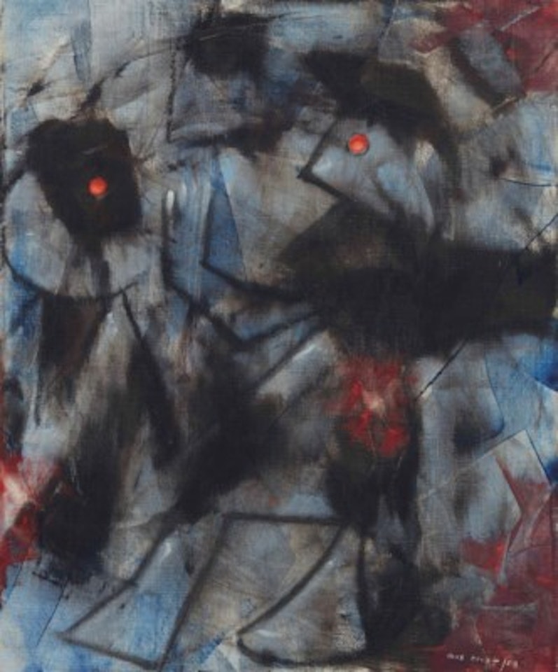 Composition avec deux oiseaux by Max Ernst