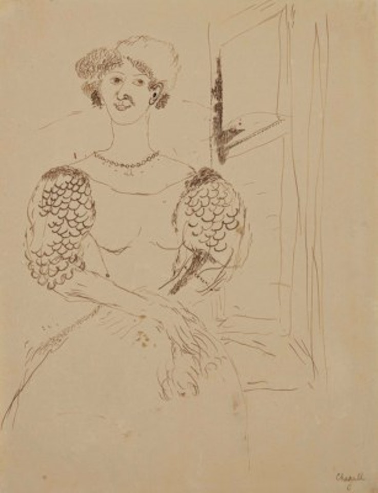Tante Héloïse pour Suite provinciale, Gustave Coquiot by Marc Chagall