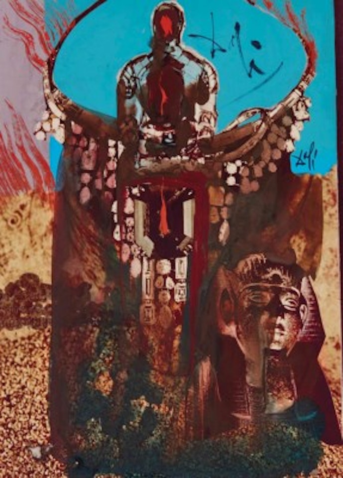 VII (7), Le chariot, signe astrologique du Sagittaire, arcane majeur, projet pour le jeu de carte "Le Tarot Universel de Salvador Dalí" by Salvador Dali