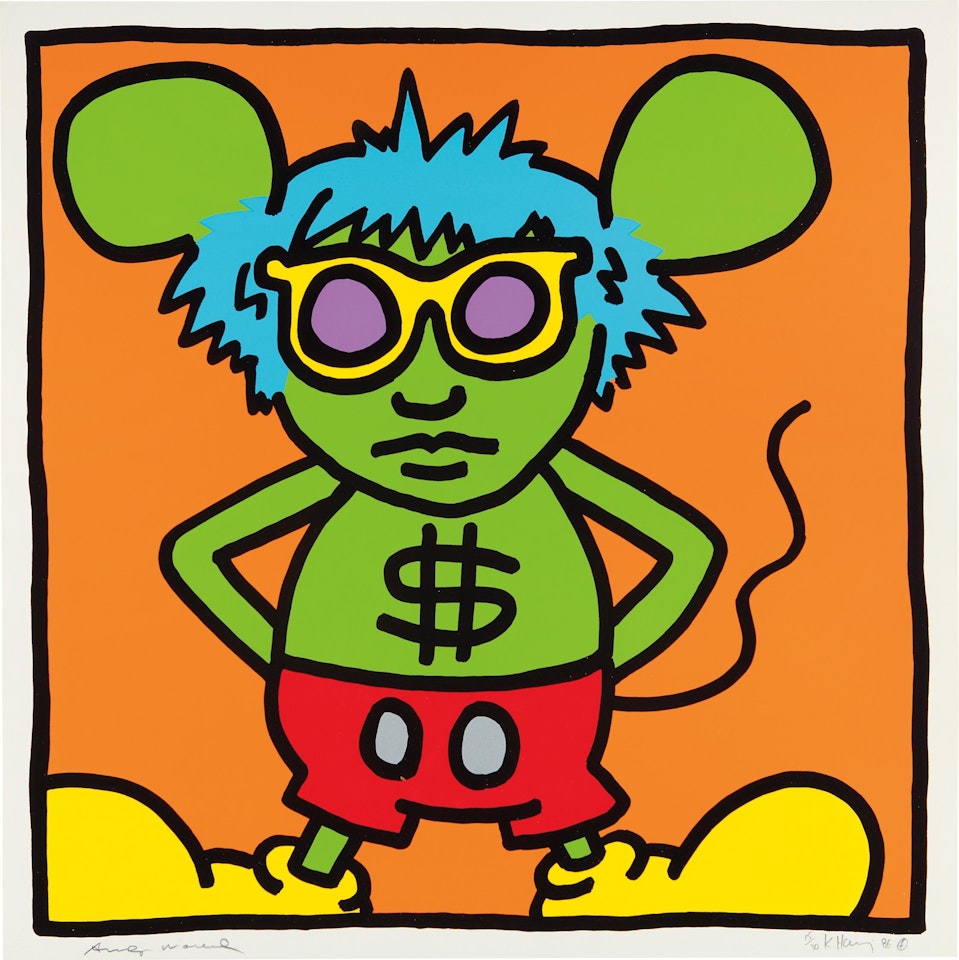Andy Mouse: one plate by Keith Haring