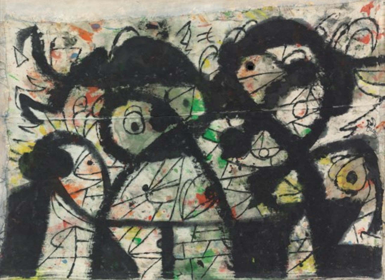 Personnages, oiseaux by Joan Miró