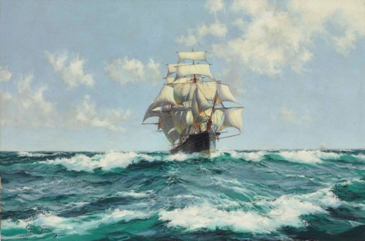 The Winds Highway - The 'Bonita' of Boston by Montague Dawson