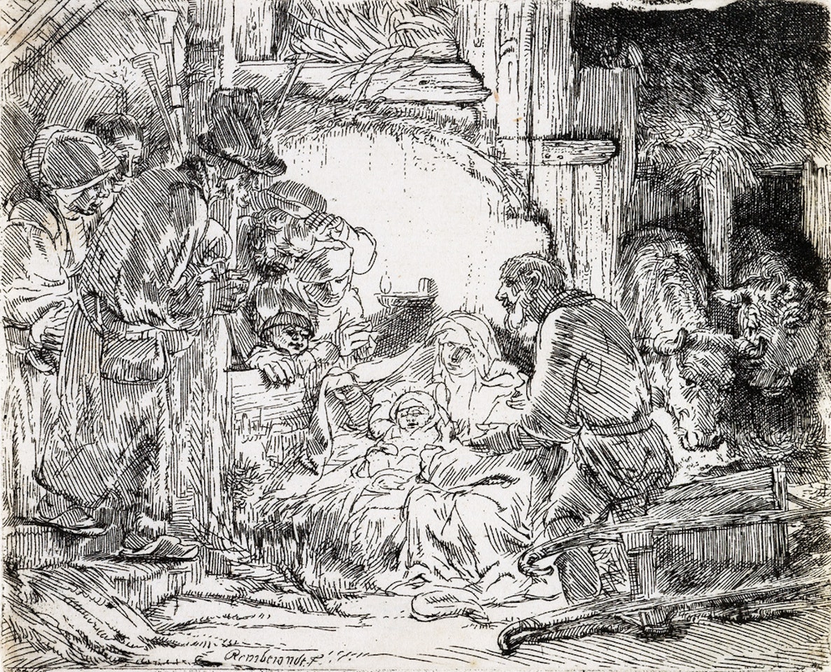 The Adoration Of The Shepherds: With The Lamp by Attributed to Rembrandt Harmensz van Rijn