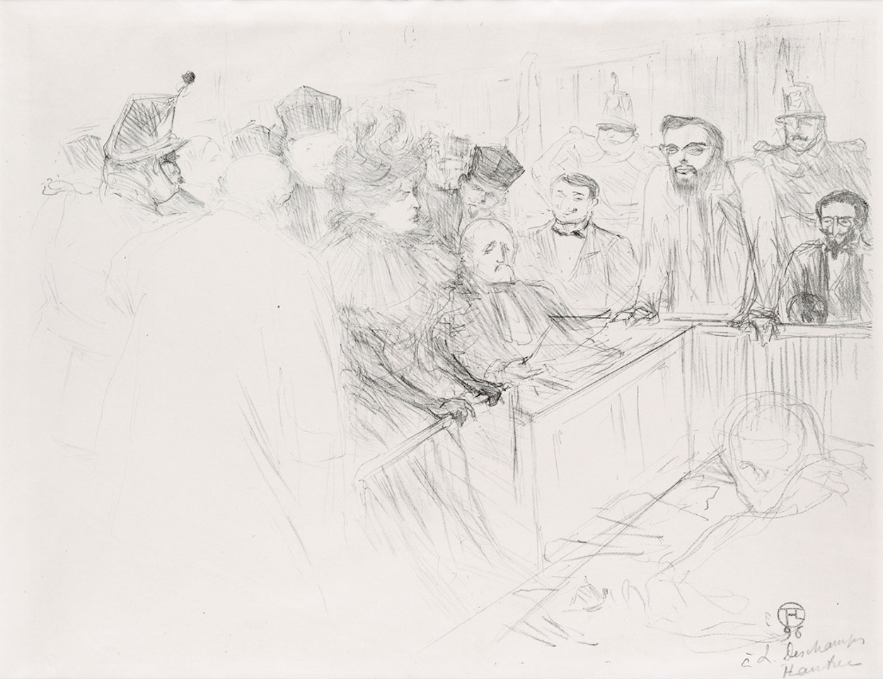Procès Lebaudy, Dépositions De Mademoiselle Marsy by Henri de Toulouse-Lautrec