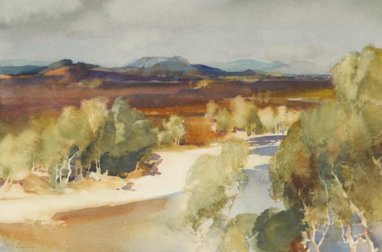 A river landscape by William Russell Flint
