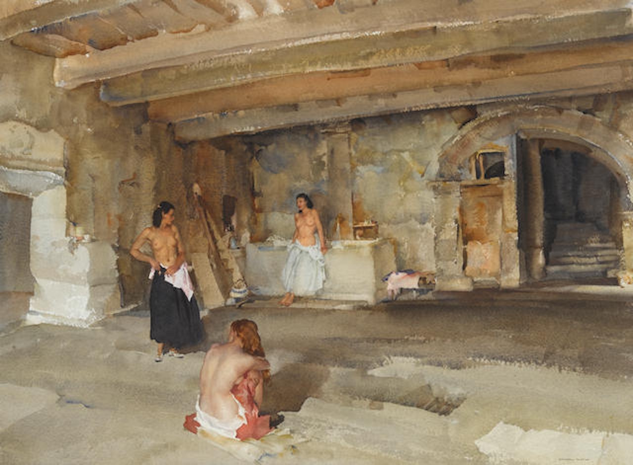 ProvenÃ§al trio by William Russell Flint