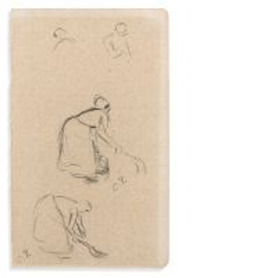 Peasant woman sweeping by Camille Pissarro