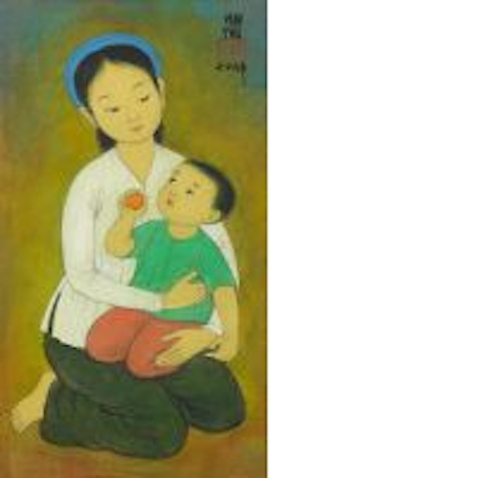 The child with an orange by Mai Trung Thu