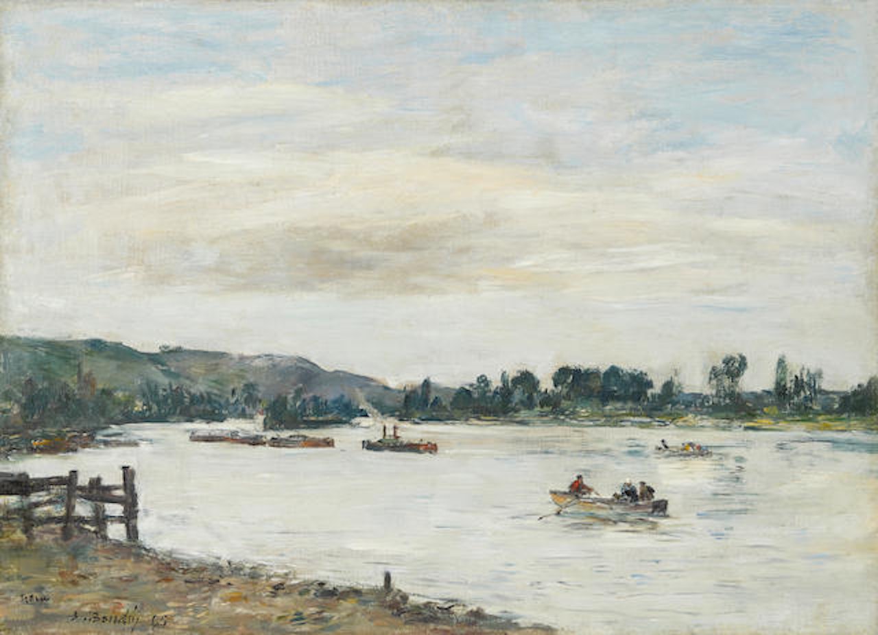 La Seine, environs de Rouen by Eugène Boudin