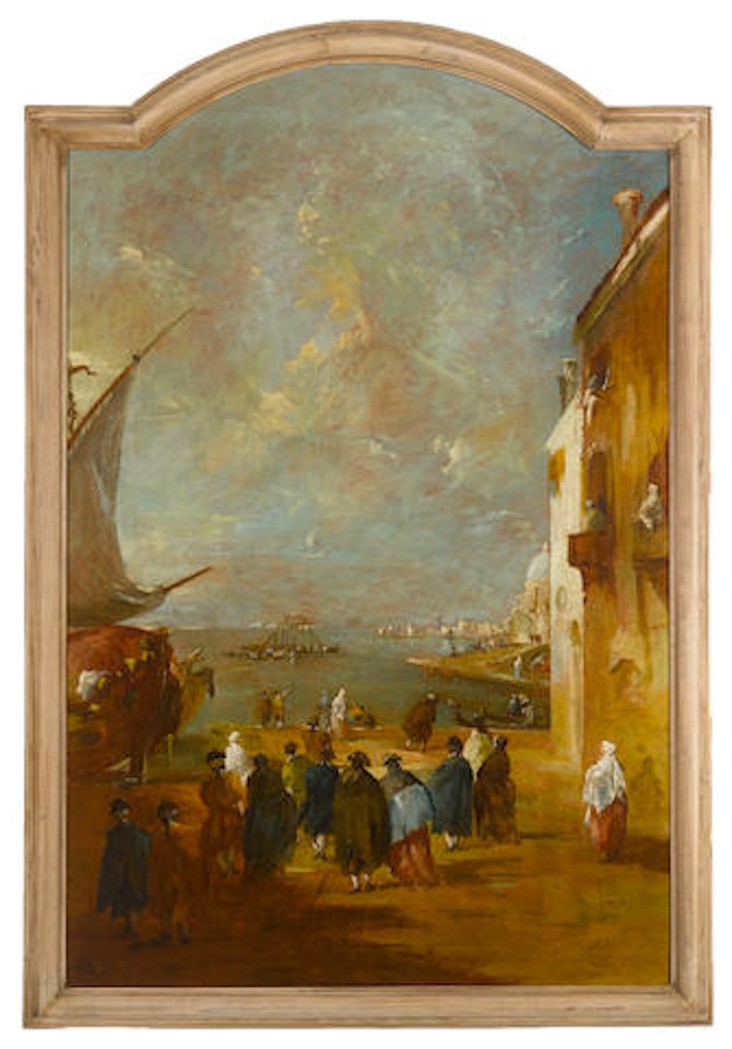 A pair of views of the San Giorgio Maggiore and Santa Maria della Salute by Venetian School