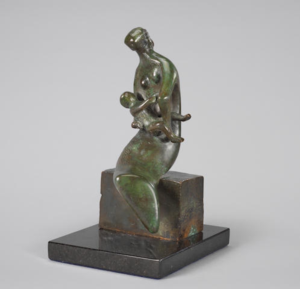 Maquette for Curved Mother and Child by Henry Moore