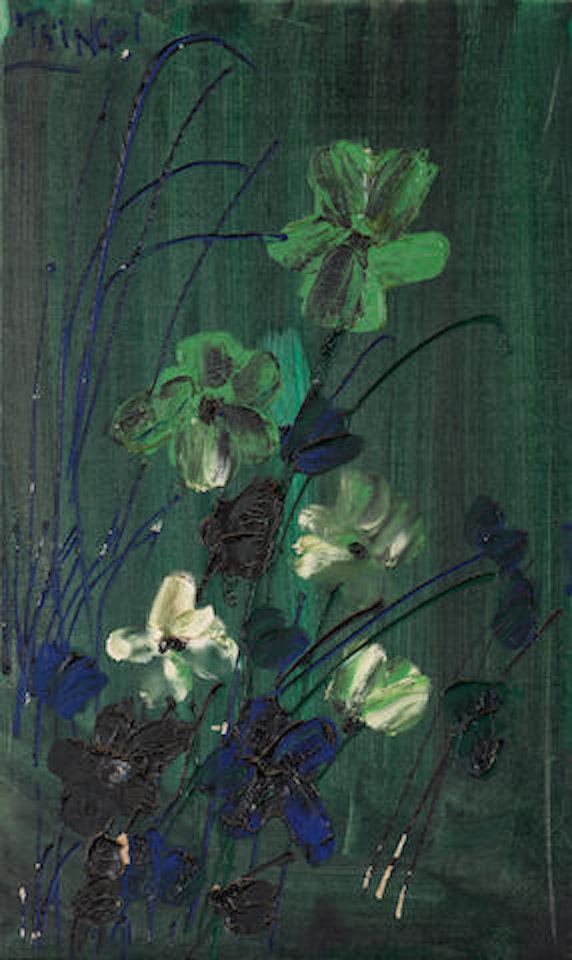 Blue and green flowers by Thanos Tsingos
