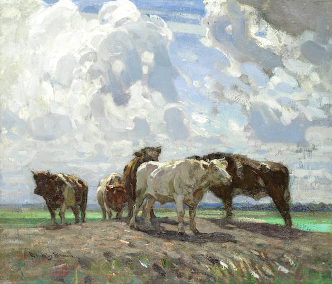 Silver morning by John Arnesby Brown