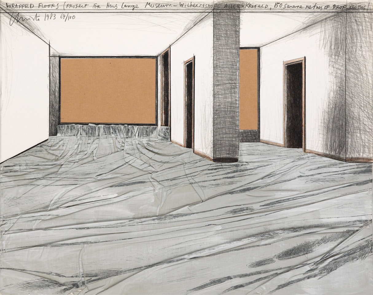 Wrapped Floors, Project For Haus Lange Museum, Krefeld by Christo