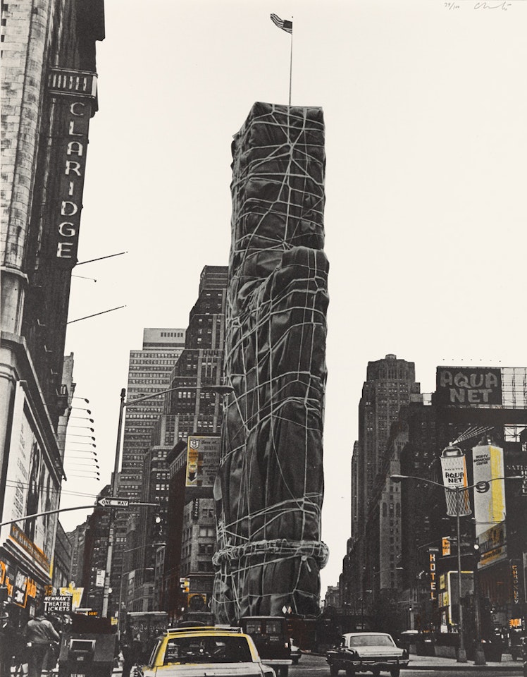 Allied Chemical Tower, Packed, Project For 1 Times Square, New York(front) by Christo
