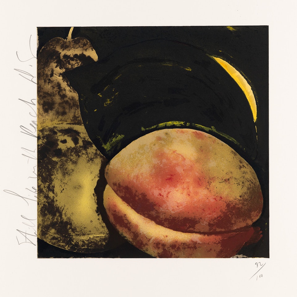 Still Life With Peach by Donald Sultan