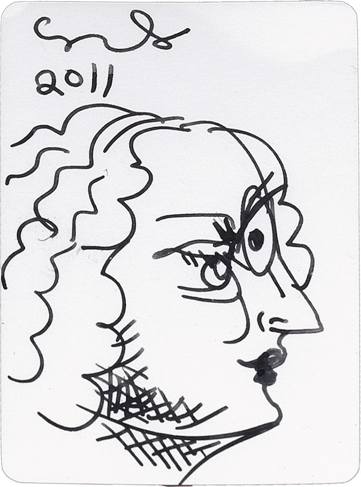 Untitled (Mental States Playing Card Drawing) by George Condo