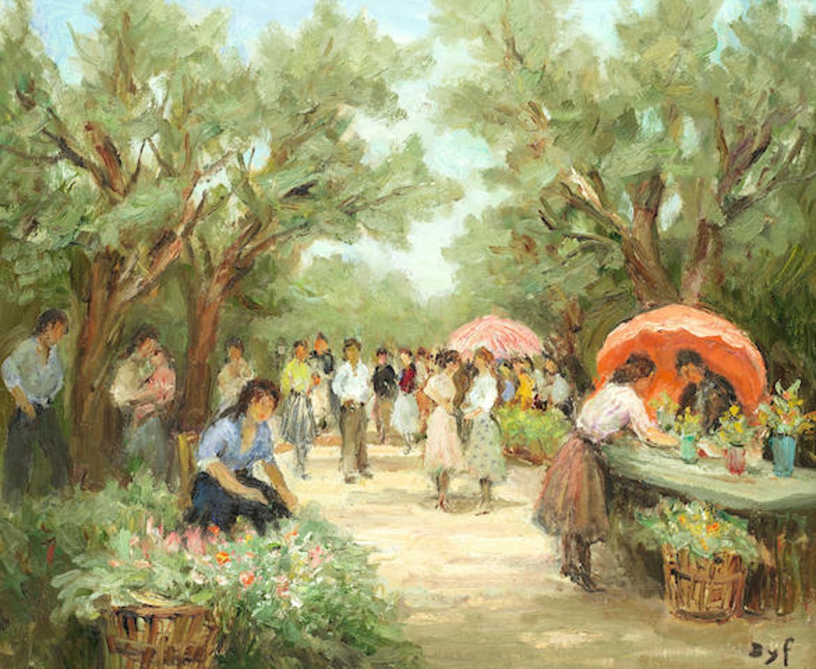 Marché aux fleurs, Provence' by Marcel Dyf