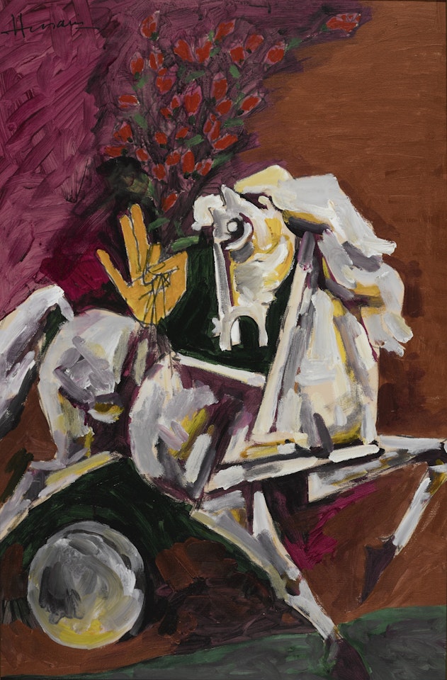 UNTITLED (HORSE WITH A BOUQUET) by M.F. Husain