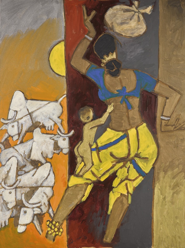UNTITLED (GAJA GAMINI) by M.F. Husain