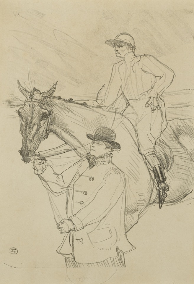 LE JOCKEY SE RENDANT AU POTEAU (D. 282; ADR. 348; W. 311) by Henri de Toulouse-Lautrec