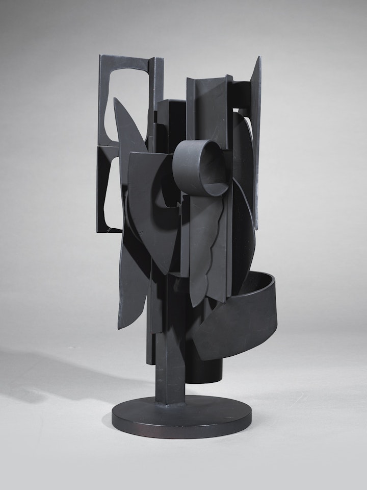MAQUETTE FOR SUN DISC AND MOON SHADOW COLUMN by Louise Nevelson