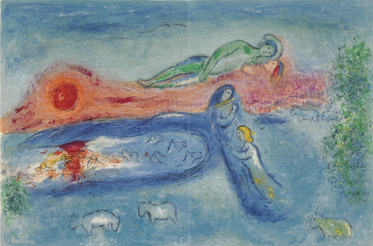 THE DEATH OF DORCON (M. 320; SEE C. BKS. 46) by Marc Chagall