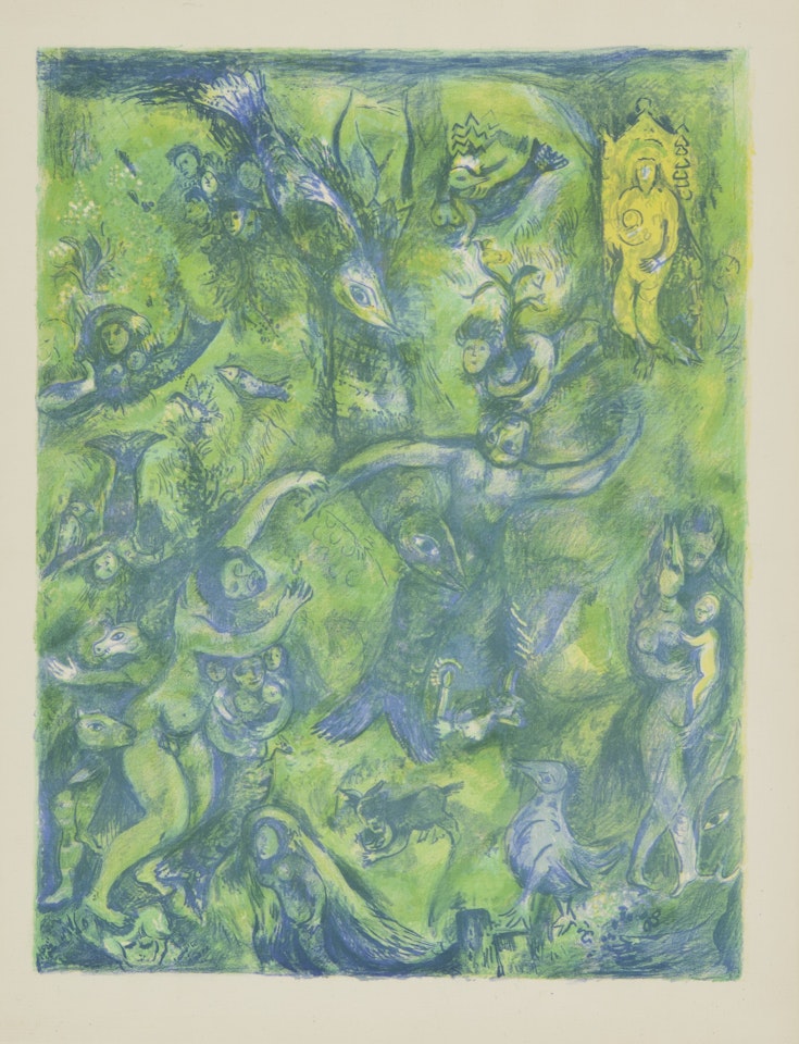ABDULLAH DISCOVERED BEFORE HIM... (M. 44) by Marc Chagall