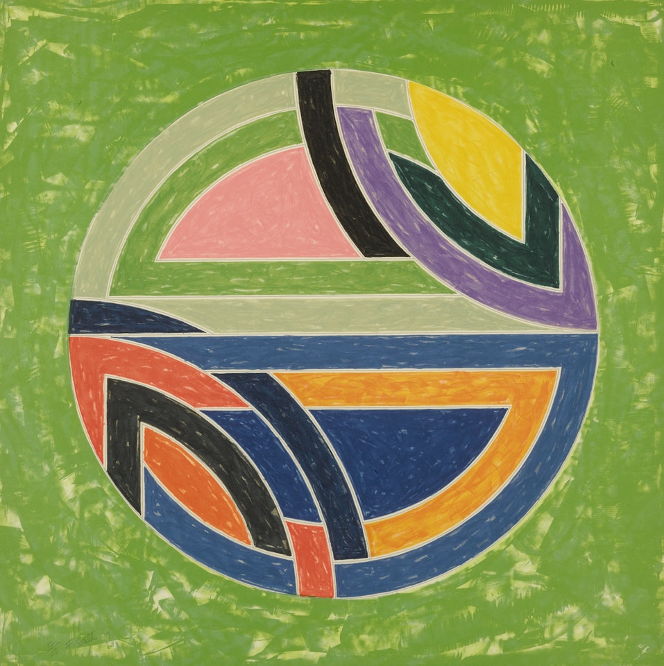 SINJERLI VARIATIONS SQUARED WITH COLORED GROUNDS I-IV (AXSOM 129-134) by Frank Stella