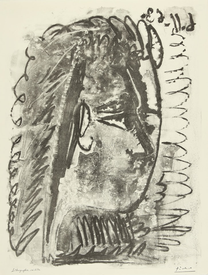 PROFIL DE FEMME REGARDANT À DROITE (M. 391)  by Pablo Picasso