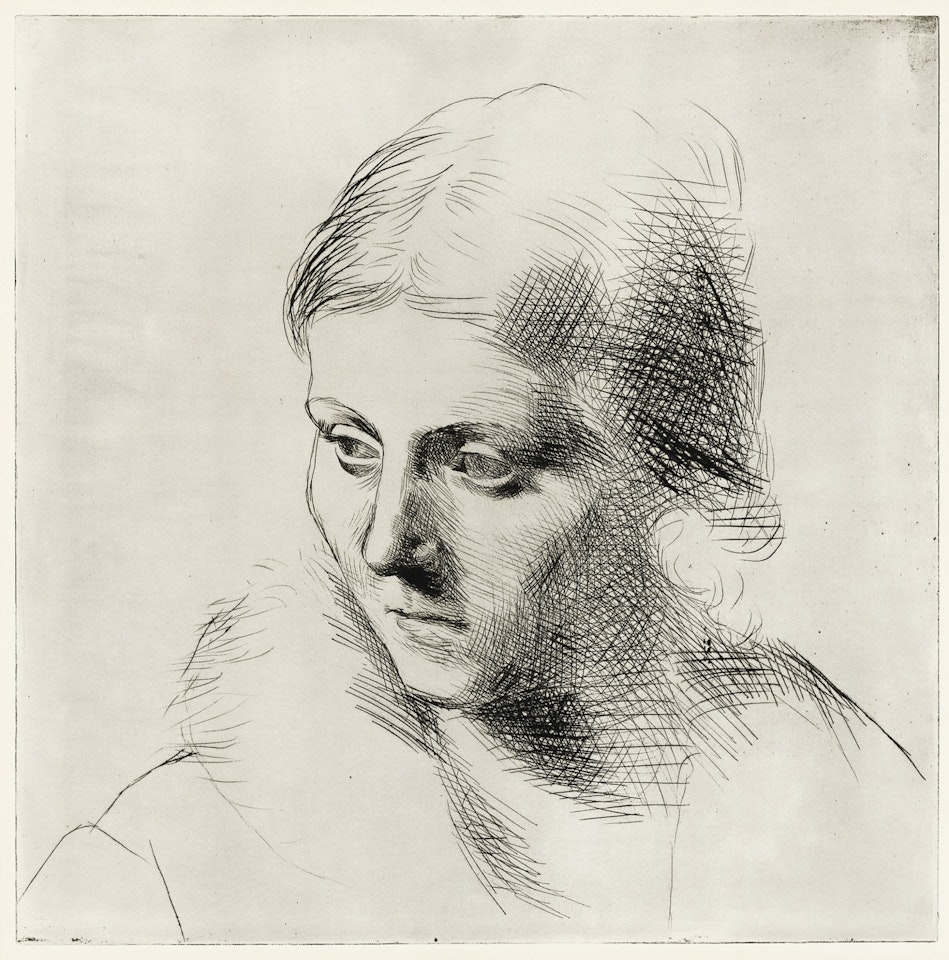 PORTRAIT D'OLGA AU COL DE FOURRURE (BA. 109) by Pablo Picasso