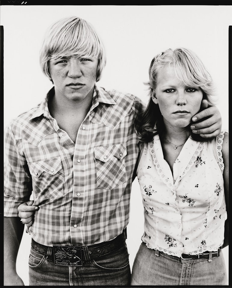 DANNY LANE, FOURTEEN YEAR OLD, CHRISTINE COIL, SEVENTEEN YEAR OLD, CALHAN, COLORADO, 7/31/81 by Richard Avedon