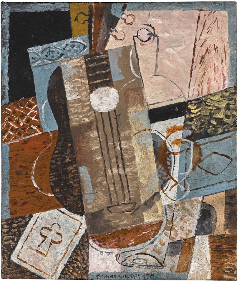 STILL LIFE WITH GUITAR by Louis Marcoussis