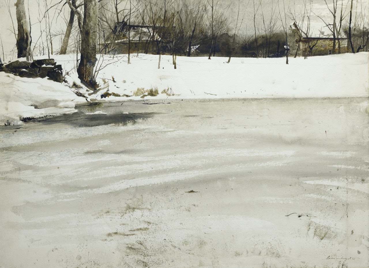 BELOW THE DAM by Andrew Wyeth